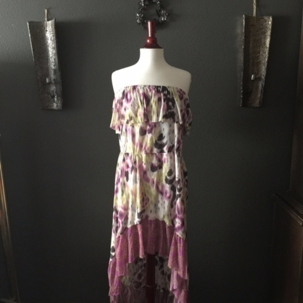 Womens Anthropologie pull on boho dress petite
